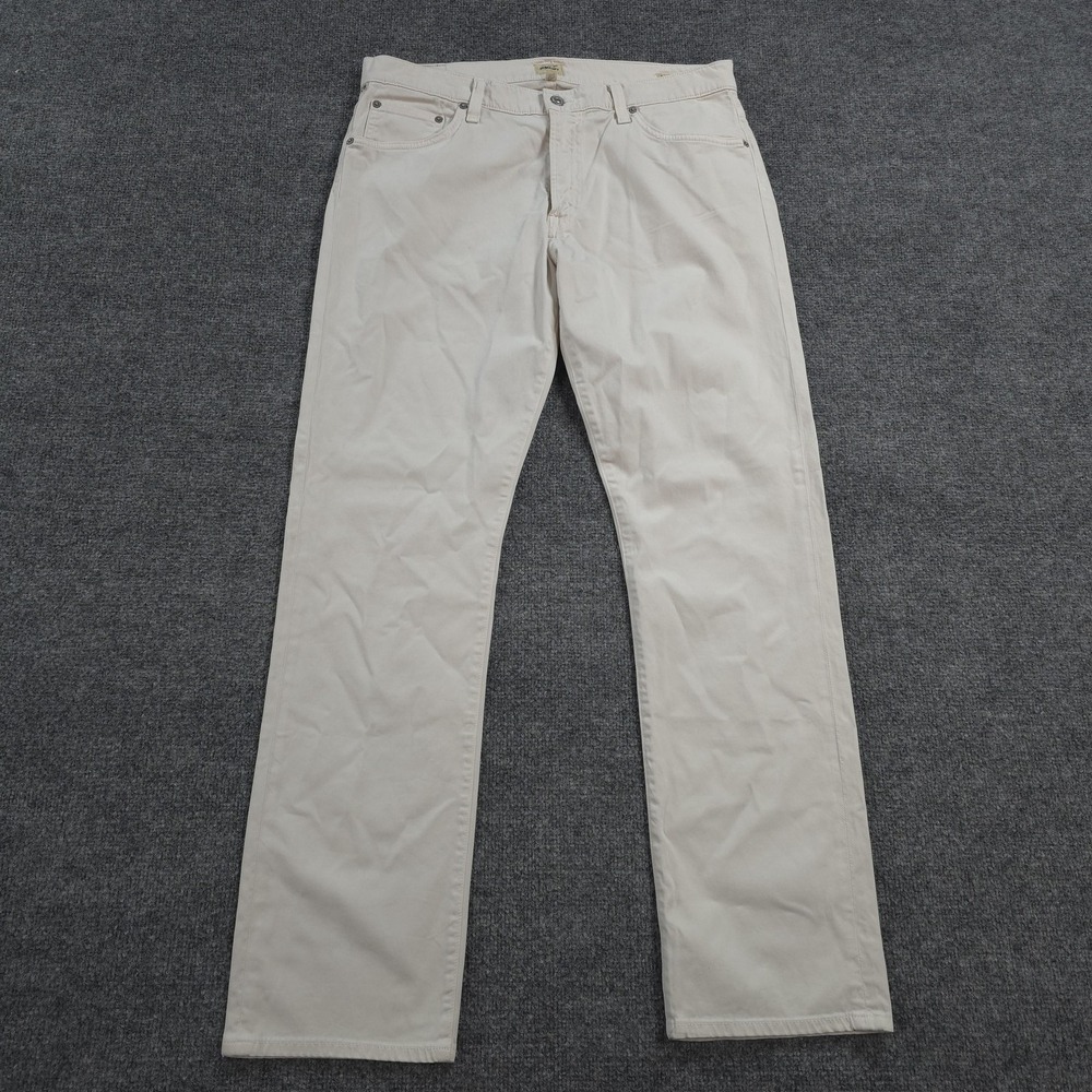 Citizens Of Humanity Jeans Mens 36x33 White Bowery Standard Slim Denim Made USA